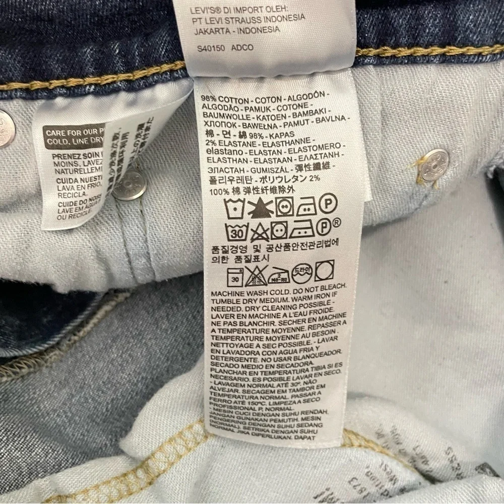 Levis 505 Mens Jeans 38x24 Distressed Acid Wash Denim Light Wash Pants